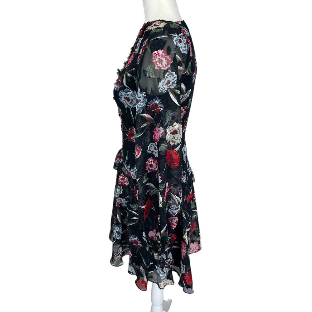 Foxiedot Alva Floral Mini Dress Size XS Whimsy Coquette Chic Wedding Guest - Picture 5 of 16
